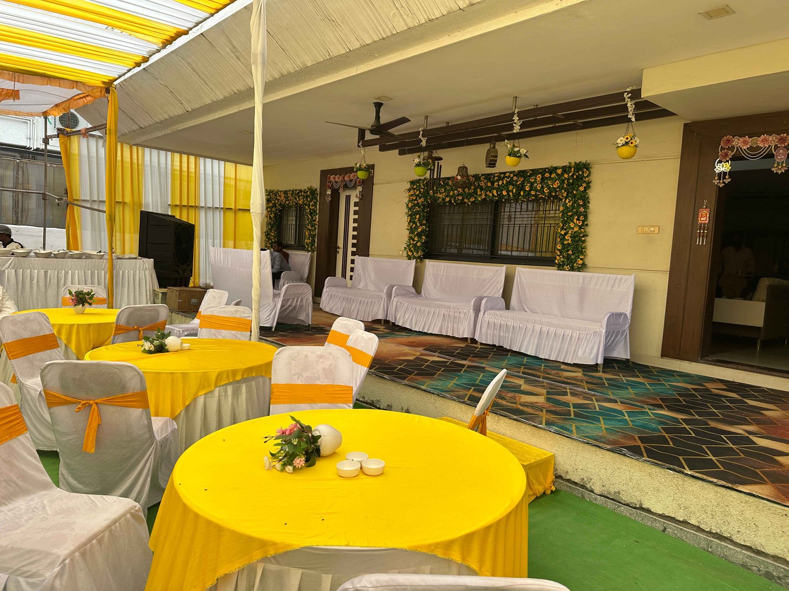 Haldi decoration setup Raj Leela Events