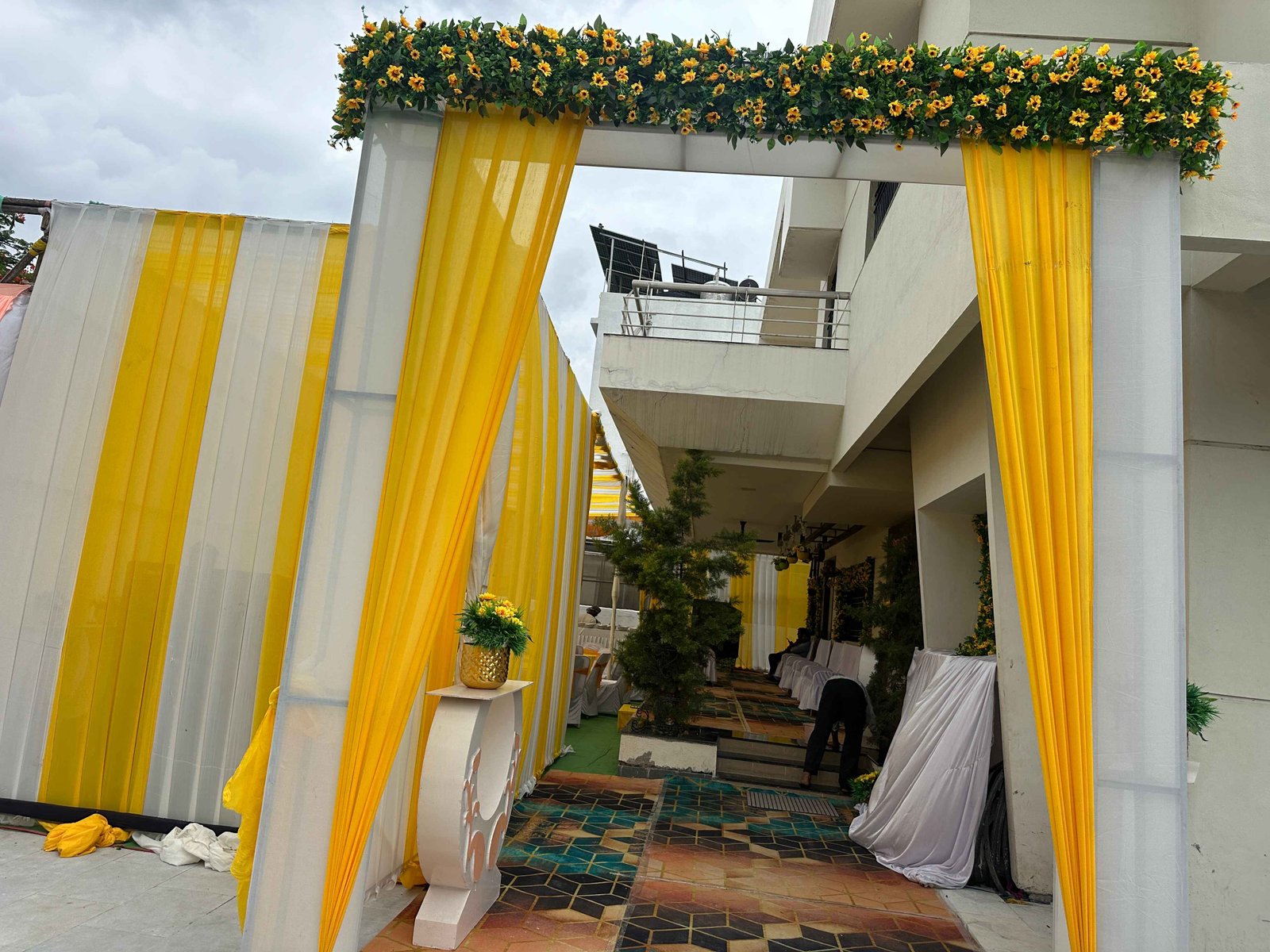 Haldi ceremony floral decoration Aurangabad